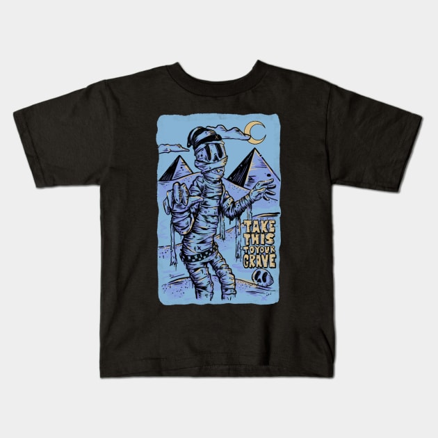 Take This To Your Grave Kids T-Shirt by Heythisguydoesart